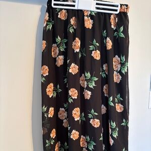 Chiffon Floral Maxi Skirt - Never Worn